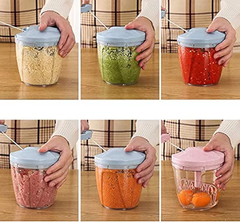 Manual vegetable slicer Drum grater vegetable cutter with cable mincer onion slicer chopper Onion chopper mixing crushing garlic press Meat Chopper - Image 2