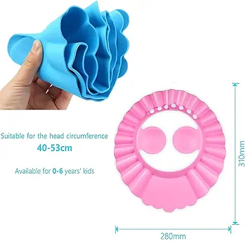 Children's Shower Cap, Baby Shampoo Cap, Adjustable Baby Shower Cap, with Eye Protection, Ear Protection, Shampoo Protection for Children, - Image 3