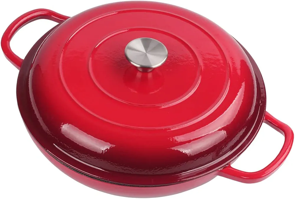 Beautiful Red Enamel Cast Iron Pot - Image 2