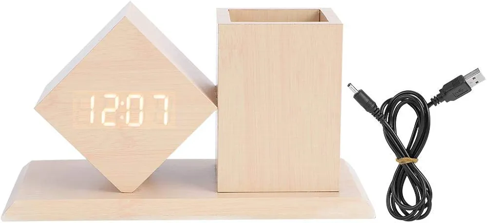 Wooden Led Digital Alarm Clock - Image 3