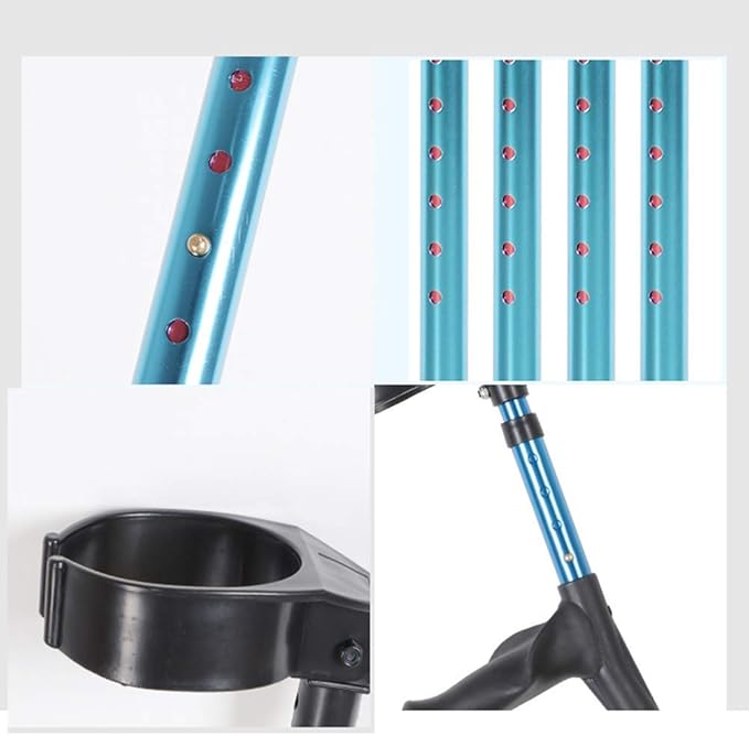 Walking Crutches Adult Crutches, Aluminum Forearm Crutches, Elbow Walker/Adjustable/Stable Anti-Slip/Elderly Supplies - Image 2