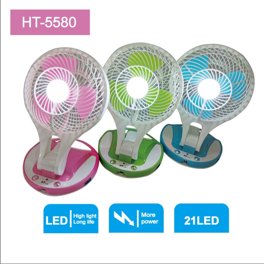 Portable LED LIGHT With Mini Fan - Image 2