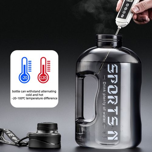 1700ml High Capacity Sports Water Bottle - Black - Image 4