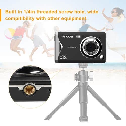 Andoer TFT Portable Digital Camera 48MP 4K Ultra HD 16X Zoom - 3in - Image 4