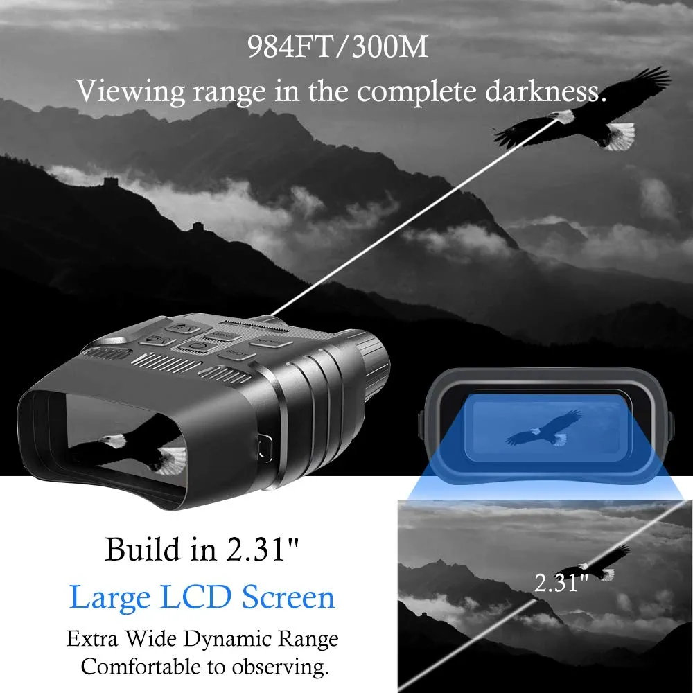 Night Vision Goggles 32 GB Memory Card Night Vision Binoculars - Digital Infrared Binoculars with Night Vision - Image 5