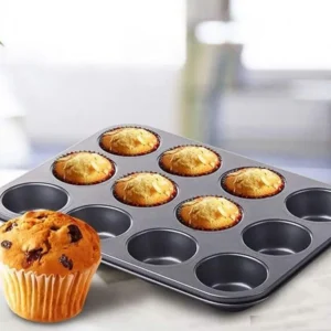 Non-stick Cupcake Baking Trays - 12 Cups