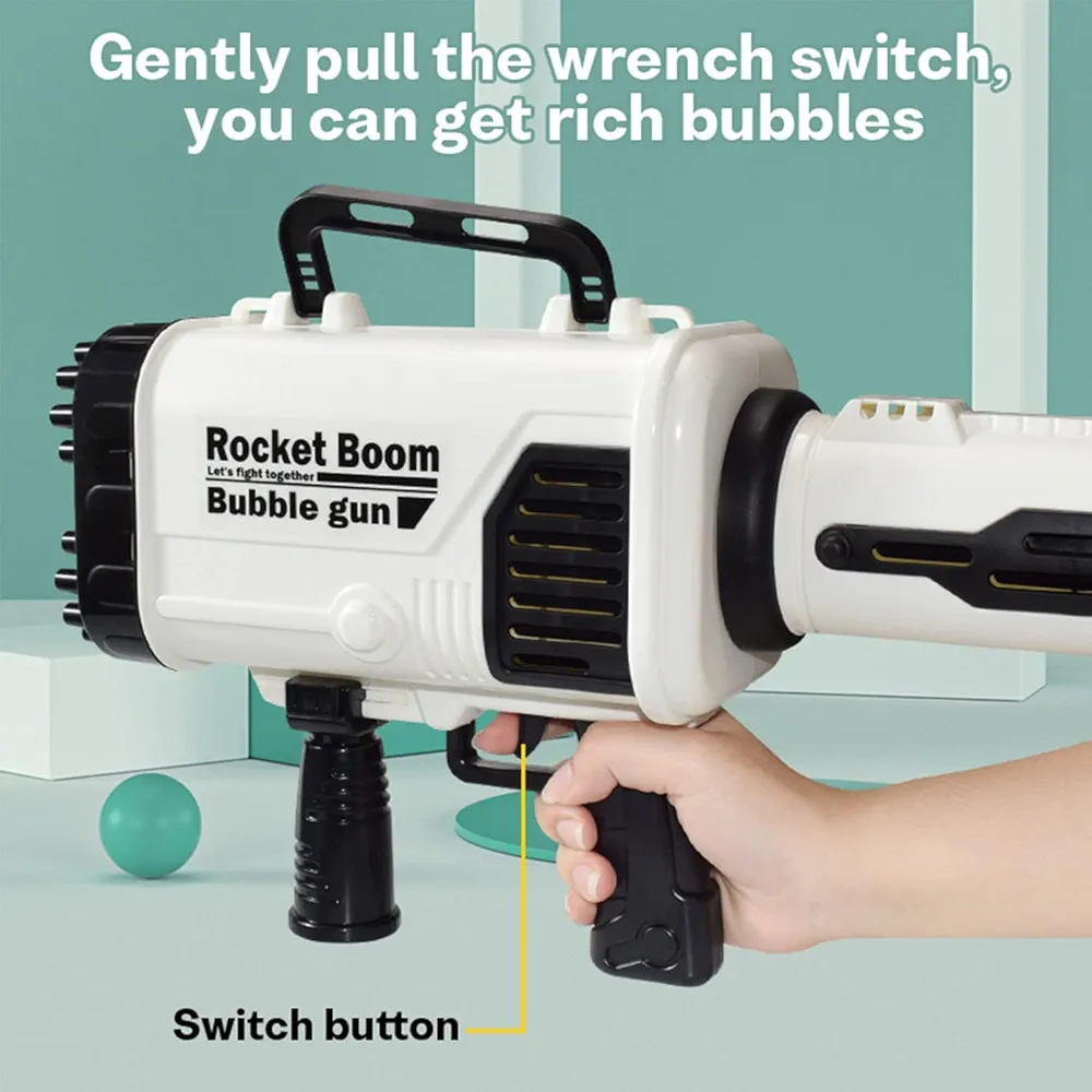69 Holes Bazooka Bubble Gun Rocket toy for kids - Image 3
