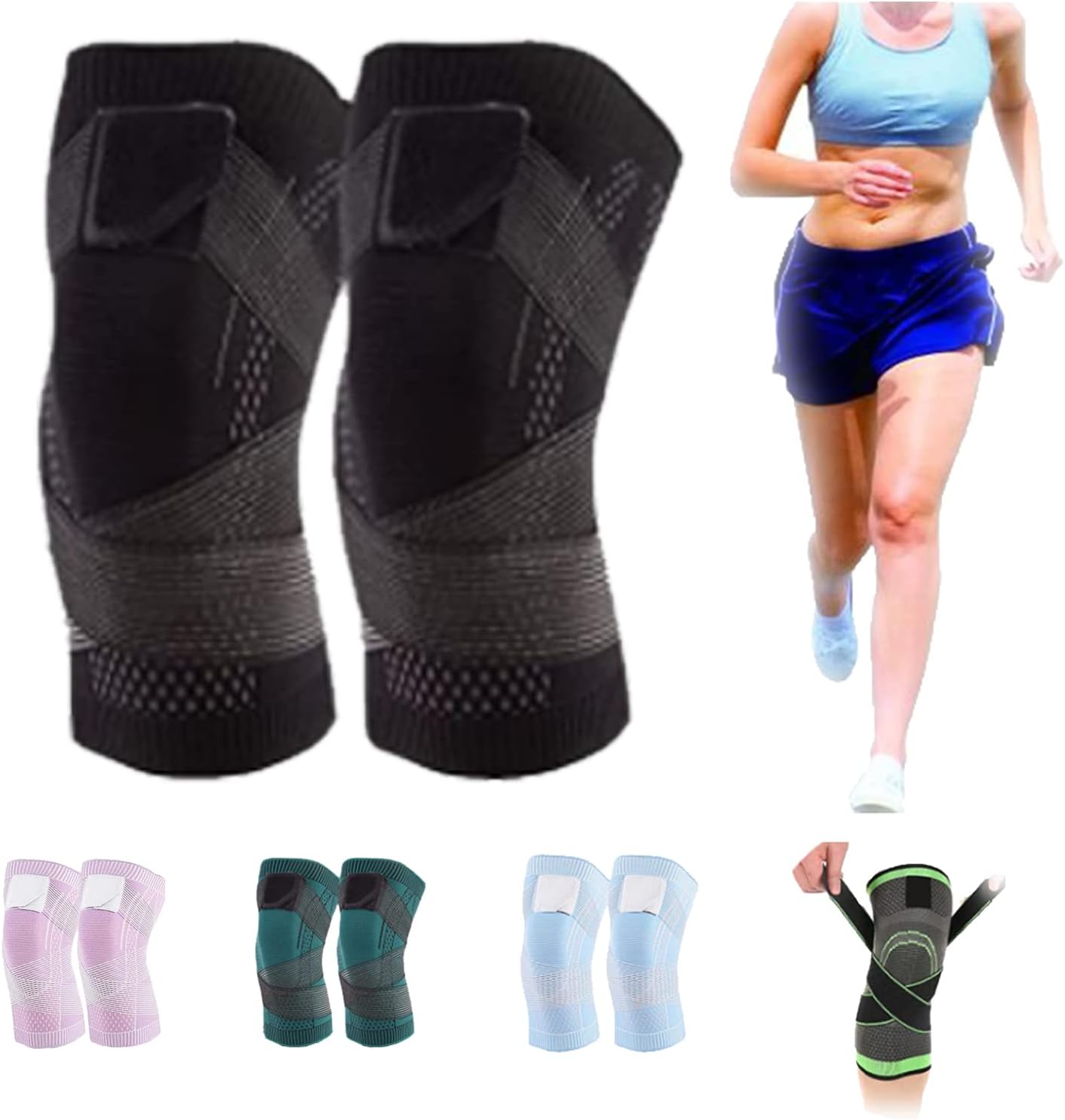 Knee Pad Men and Women Pressurized Elastic Knee Pad Support - Image 2