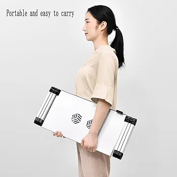 Height Adjustable Standing Desk Converter, 19” Wide Tabletop Small Standing Desk, Laptop Stand for Desk with Keyboard Tray Fits, Monitor Stand for Desk Computer Stand for Dorm Room Office Storage - Image 4