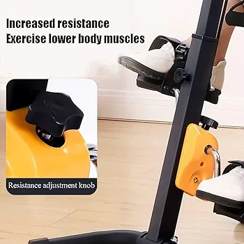 Pedal Exerciser for Seniors, Height-Adjustable Exercise Bike with Hand-Cranking & Pulling Exercise for Elderly Hand Arm Leg & Knee Rehabilitation Training - Image 5