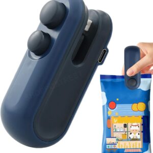 Portable Mini Sealing Machine, 2 in 1 USB Rechargeable Magnetic Heat Sealing & Cutting, Bag Sealer, Plastic Bags Sealing Machine