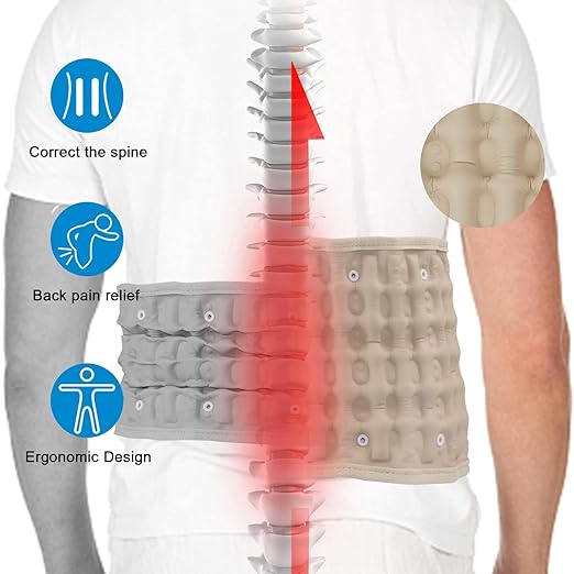 Physical Decompression Back Belt Spinal Air Traction Belt for Lower Back Pain Relief, Back Support & Lumbar Traction belt - Image 3