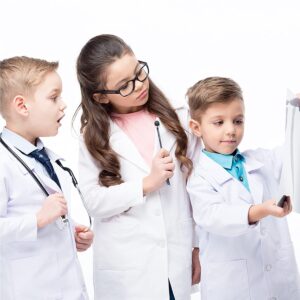 White Lab Coat , Lab Coats for , Cotton Science Lab Coats Medical Coat, Laboratory Coat Doctors Coat Fancy Dress for Role Play Dress Up Costumes School Student