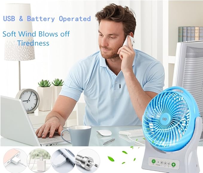 Rechargeable Desktop Fan - (Dp Rechargeable Fan) - Image 2
