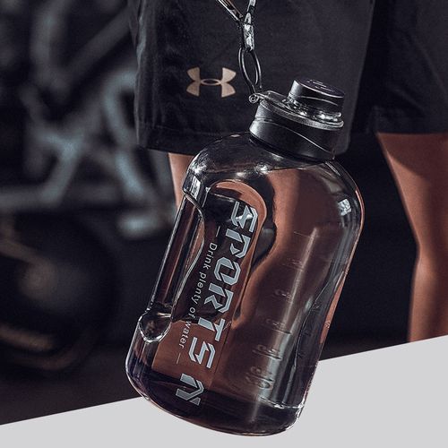 1700ml High Capacity Sports Water Bottle - Black - Image 3