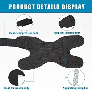 Knee Brace with Side Stabilizers Relieve Meniscus Tear Knee Pain ACL MCL Arthritis,Joint Pain Relief, Breathable Adjustable Knee Support Suitable for Men and Women with Sports Injuries - Image 2