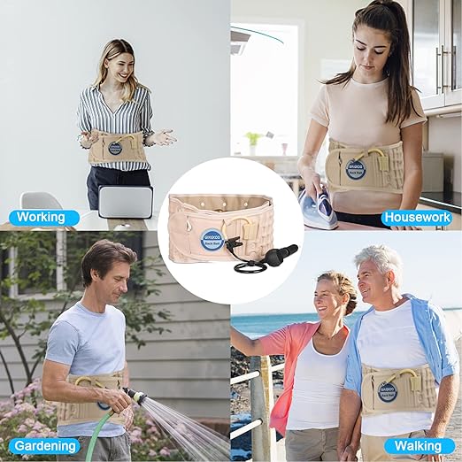 Physical Decompression Back Belt Spinal Air Traction Belt for Lower Back Pain Relief, Back Support & Lumbar Traction belt - Image 2