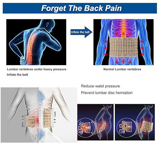 Physical Decompression Back Belt Spinal Air Traction Belt for Lower Back Pain Relief, Back Support & Lumbar Traction belt - Image 4