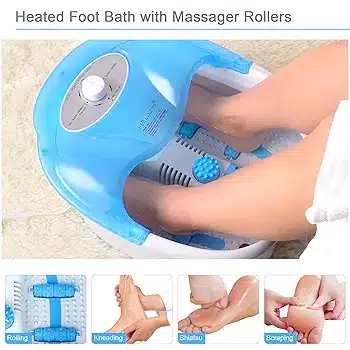 Heated Foot Spa Bath with Bubble Massage, Pedicure Attachments, Vibration for Fatigue Relief - Image 8