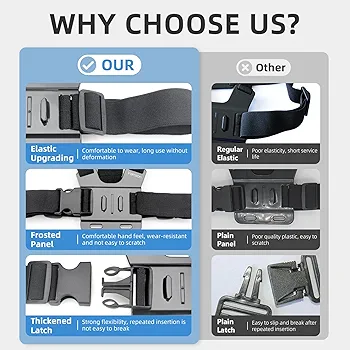 Mobile Phone Chest Mount Harness Strap Cell Phone Holder Mount for Video Recording Bike/Kayak/Fishing/Skateboard POV/VLOG for iPhone/Samsung for GoPro Hero 11 10 9 8/Insta360/DJI Action Camera Vamson StoreVamson Phone Chest Mount - Image 4