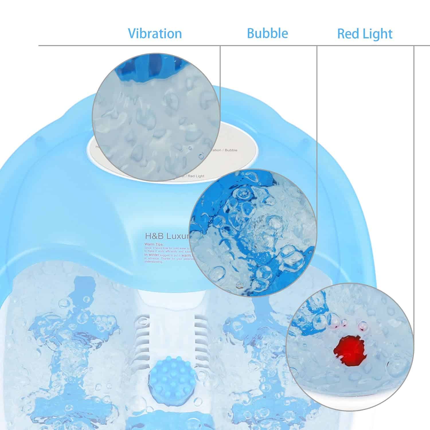 Heated Foot Spa Bath with Bubble Massage, Pedicure Attachments, Vibration for Fatigue Relief - Image 2