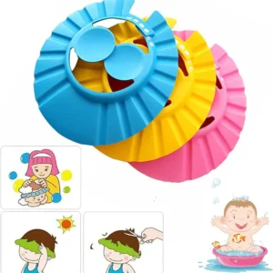 Children's Shower Cap, Baby Shampoo Cap, Adjustable Baby Shower Cap, with Eye Protection, Ear Protection, Shampoo Protection for Children, 