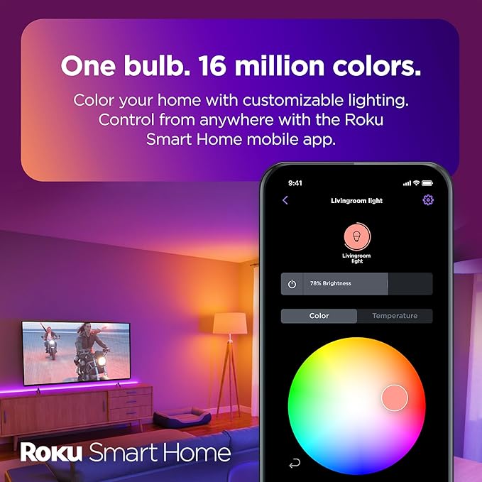 Roku Smart Light Bulbs (Color, 1-Pack) - Image 4