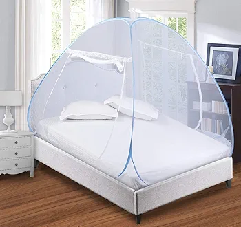 7by7 Mosquito NetBackbone Mosquito Net(Double Bed)(200x200x145cm) Multicolor Pack of 1 - Image 4