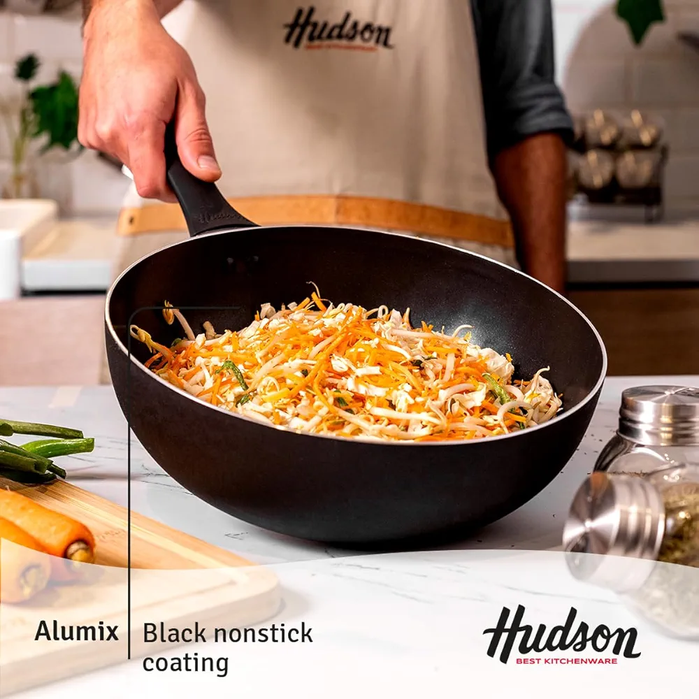 Nonstick Black Wok Pan - Image 3