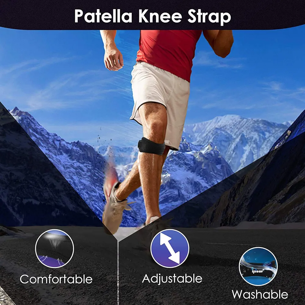 Patella Strap Knee Brace Support, 2 Pack Knee Brace for Arthritis, ACL, Running, Basketball, Meniscus Tear, Sports, Athletic Best Knee Brace for Hiking, Soccer, Volleyball & Squats - Image 5