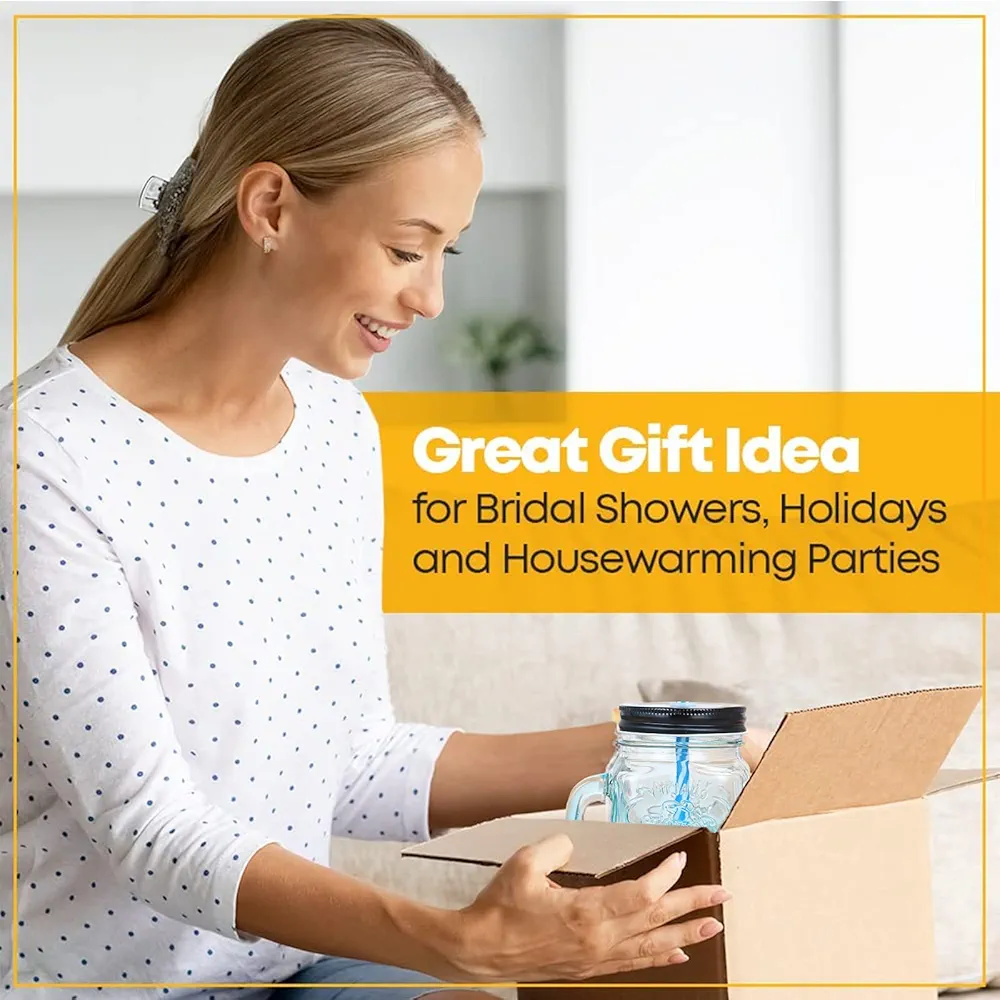 Mason Jar Cup With Straw - Image 2