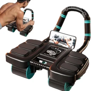 Ab Roller Wheel Abdominal Trainer, 4 Wheel Abdominal Rollers Wheel, Core And Abdominal Roller With Automatic Rebound, Ab Plank Abdominal Roller Wheel With Elbow Support