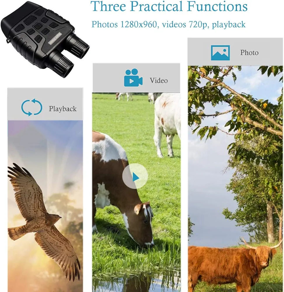 Night Vision Goggles 32 GB Memory Card Night Vision Binoculars - Digital Infrared Binoculars with Night Vision - Image 2