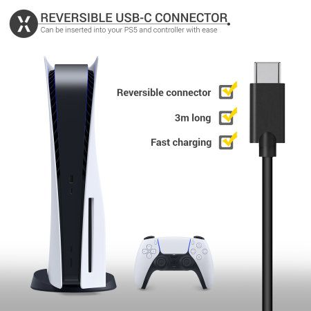PS5 Pad Controller Type C Charging Cable - Image 4
