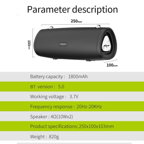 Zealot S38 Portable Wireless Speaker With BT 5.0 Technology - Image 2