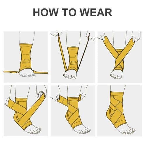 Ankle Brace Sports Bandage Compression Sleeve Straps - Image 5