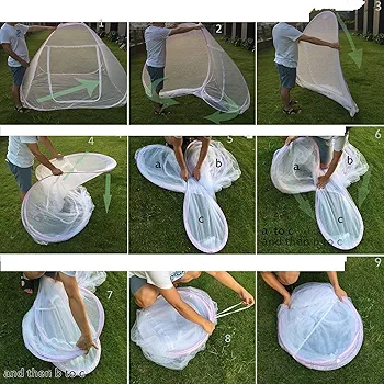 7by7 Mosquito NetBackbone Mosquito Net(Double Bed)(200x200x145cm) Multicolor Pack of 1 - Image 2