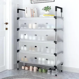 Dustproof DIY Shoe Rack Stainless Steel Pipes