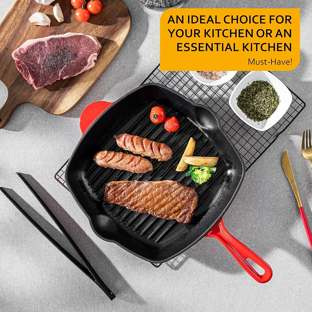 Top Quality Enamel Cast Iron Grill Pan - Image 2