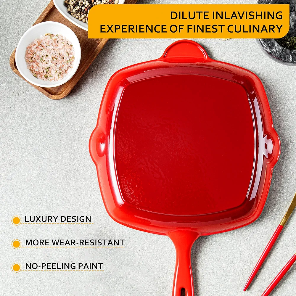 Top Quality Enamel Cast Iron Grill Pan - Image 4