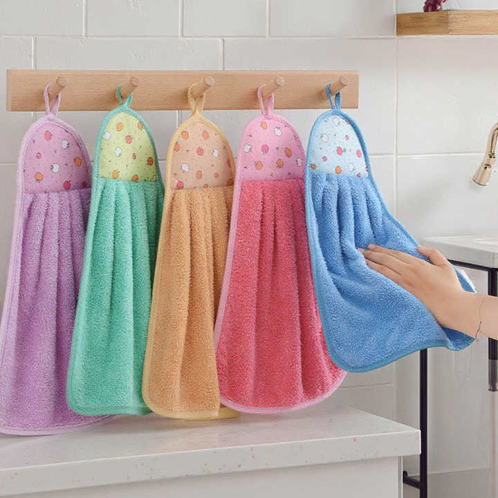 12 PCS Big Size Kitchen TowelWash Basin Hanging Hand Kitchen Towels - Image 2