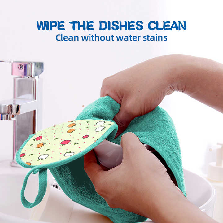 12 PCS Big Size Kitchen TowelWash Basin Hanging Hand Kitchen Towels - Image 4