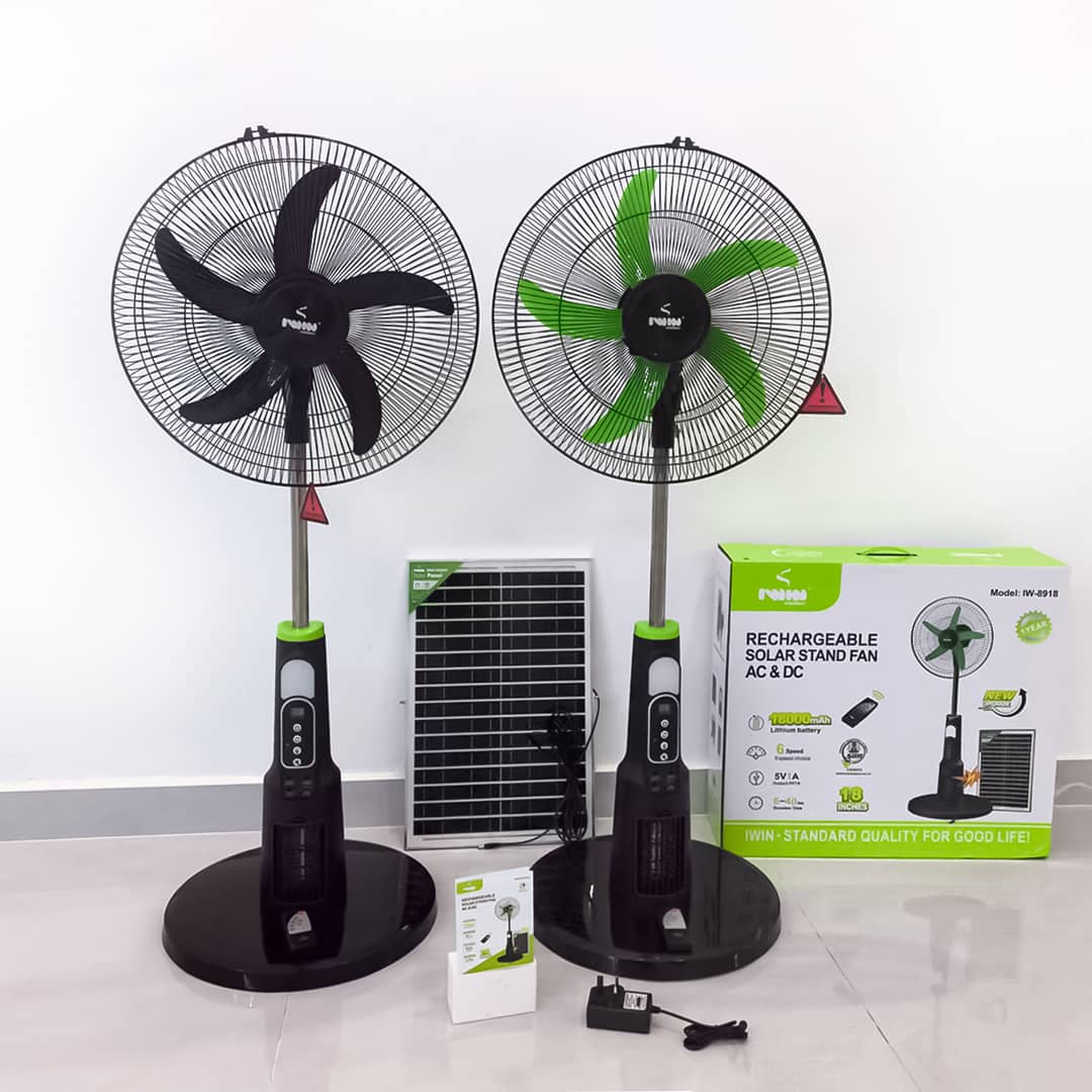 AC&DC Rechargeable Solar Stand Fan - Image 4