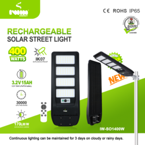 IWIN 400W All-in-one Rechargeable Solar street light