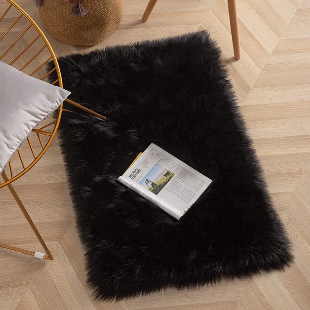 Soft Fluffy Rugs Faux Sheepskin Center Rug - Image 4