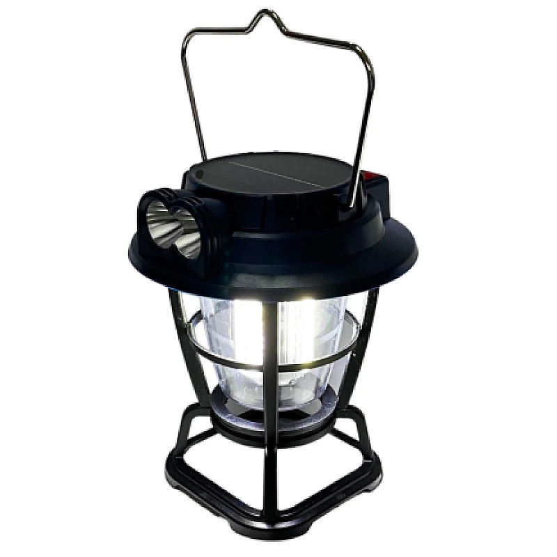 Rechargeable lens/LED lantern with solar panels – HB9588W - Image 2