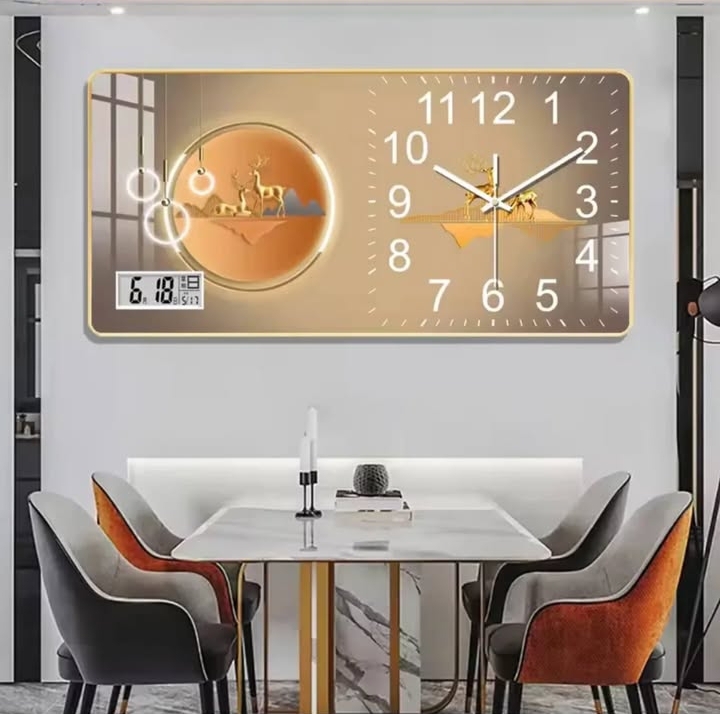 New Crystal Porcelain Painting Wall Clock - Image 2