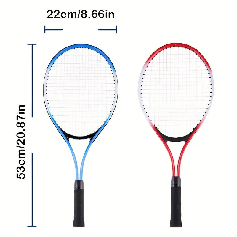 A Set of Tennis Training Double Racket Set, 2 20-Inch Rackets + 1 Ball + 1 Bag, Made of Alloy Material, Ultra-Light And Durable, Suitable for Beginners And Casual Training - Image 6