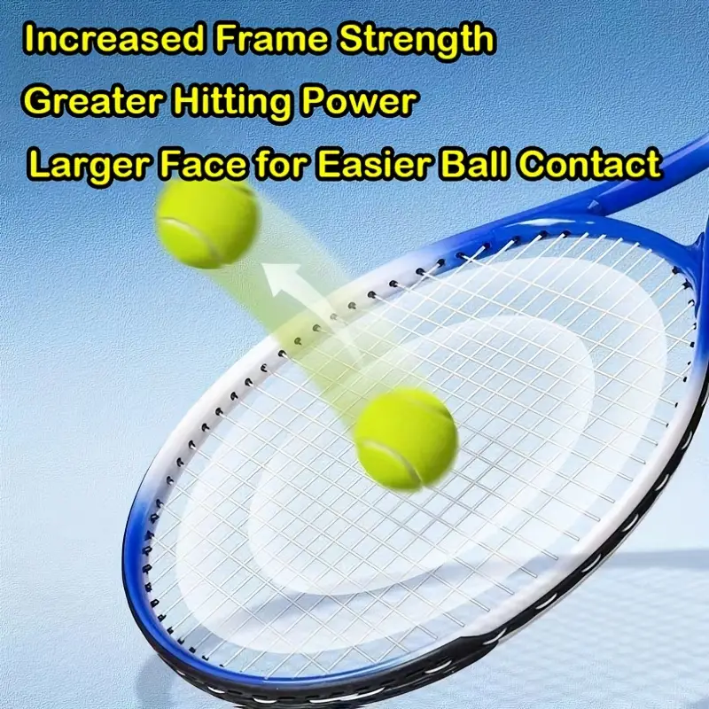 A Set of Tennis Training Double Racket Set, 2 20-Inch Rackets + 1 Ball + 1 Bag, Made of Alloy Material, Ultra-Light And Durable, Suitable for Beginners And Casual Training - Image 3