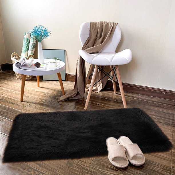 Soft Fluffy Rugs Faux Sheepskin Center Rug - Image 5